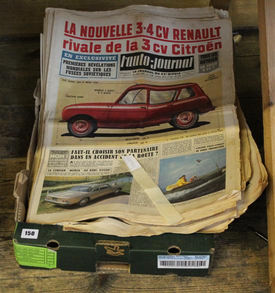 Collection of French 50s & 60s newspapers (car related)